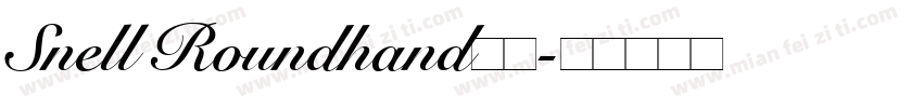 Snell Roundhand字体字体转换